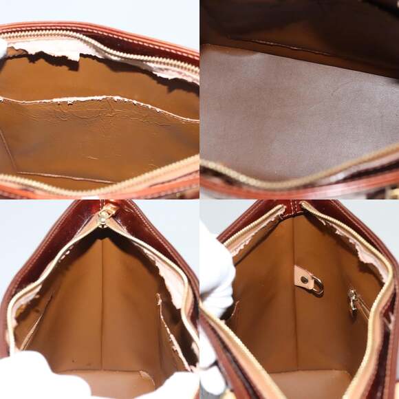LOUIS VUITTON Monogram Vernis Houston Hand Bag Bronze M91122 - Picture 12 of 13